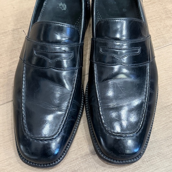 Cole Haan Men 11M Black Classic Penny Loafer Leather Shoes Sq Toe Slipon C04715 - Picture 14 of 16